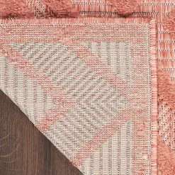 Coral Orange Diamond Indoor/Outdoor Area Rug, 4x6