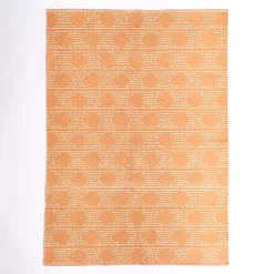 Coral Shibori Outdoor Area Rug, 5x7
