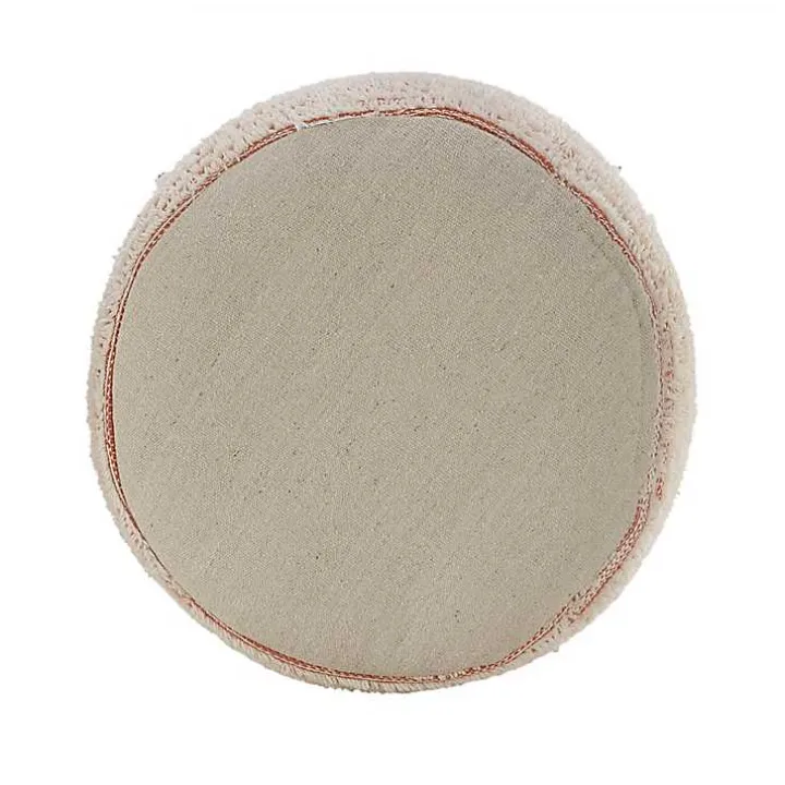 Coral Tropical Textured Distressed Pouf