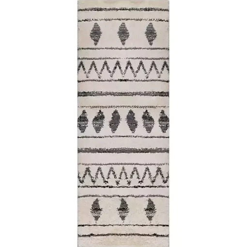 Cream Boho Striped Runner