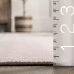 Cream Geometric Shapes Washable Area Rug, 8x10