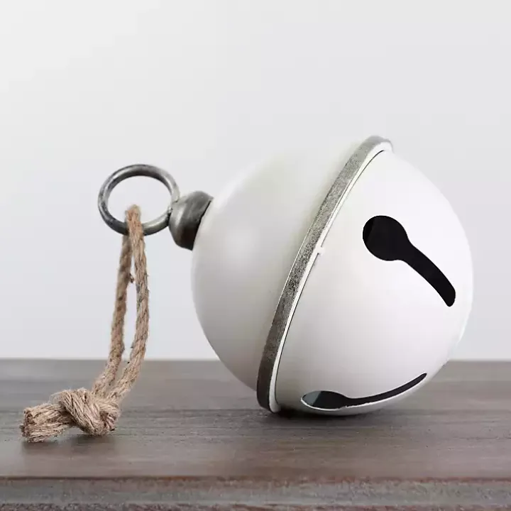 Cream Metal Bell, 9 in.