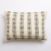Cream Plaid Lumbar Christmas Pillow