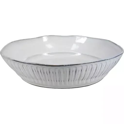 Cream Scalloped Clay 2-pc. Serveware Set