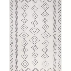 Cream Serna Tribal Outdoor Area Rug, 5x7