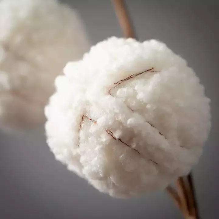 Cream Sherpa Ball Christmas Spray Stems, Set of 3