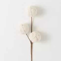 Cream Sherpa Ball Christmas Spray Stems, Set of 3