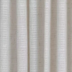 Cream Solid Pleated Single Curtain Panel, 84 in.