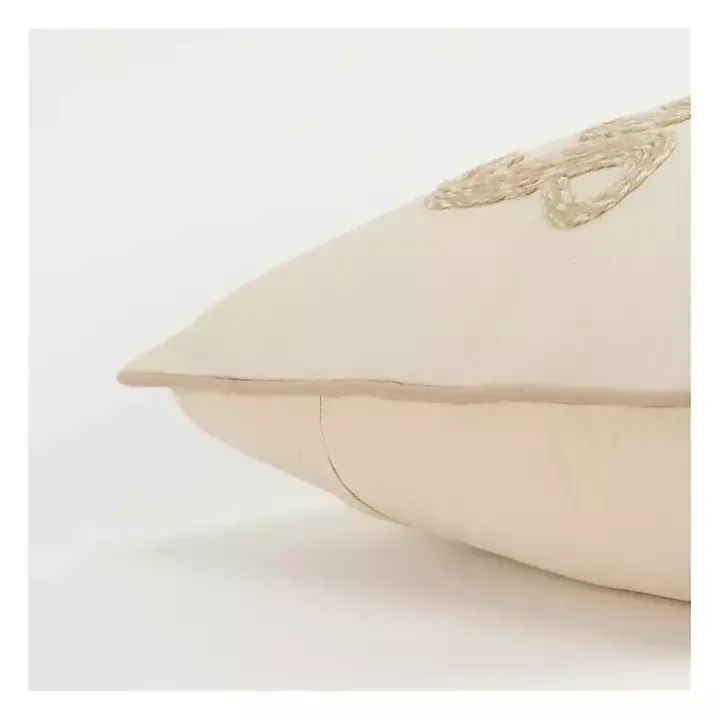 Cream Sweater Weather Throw Pillow