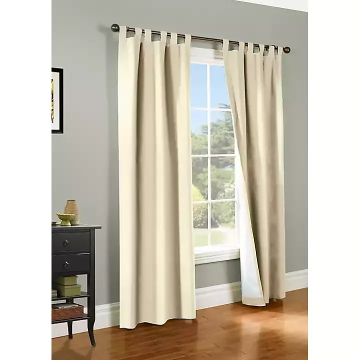 Cream Weathermate Blackout Curtain Panel, 84 in.