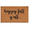 Cursive Happy Fall Y'all Coir Doormat, 17x29