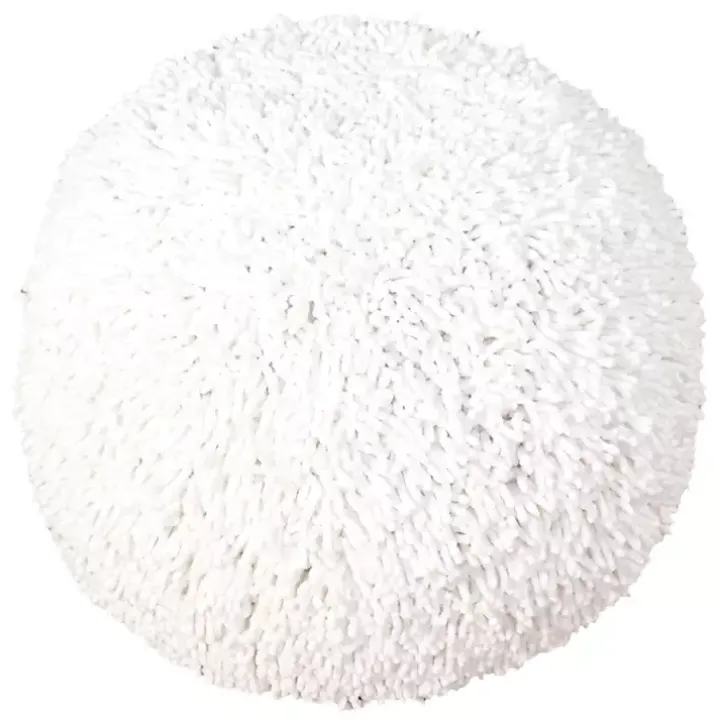Dandelion Breeze Shaggy Pouf