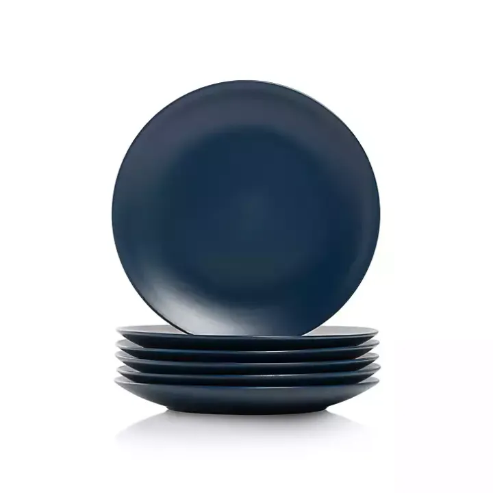Dark Blue Classic Coupe Salad Plates, Set of 6
