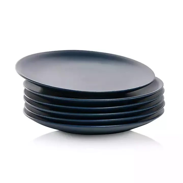 Dark Blue Classic Coupe Salad Plates, Set of 6