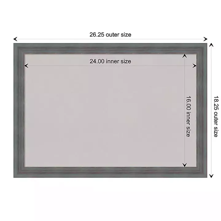 Dark Gray Framed Corkboard