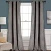 Dark Gray Prima Velvet Curtain Panel Set, 108 in.