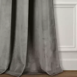 Dark Gray Prima Velvet Curtain Panel Set, 108 in.