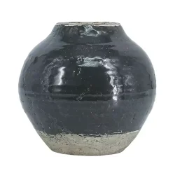 Dark Green Two-Tone Round Vase