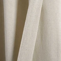 Dark Linen Lace Curtain Panel Set, 84 in.