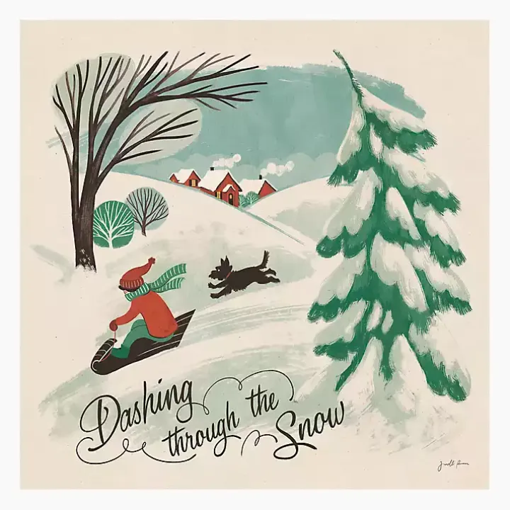 Dashing Through the Snow Canvas Art Print