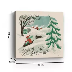 Dashing Through the Snow Canvas Art Print