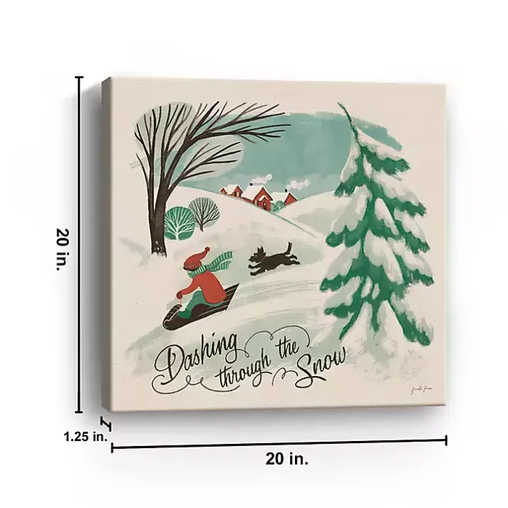 Dashing Through the Snow Canvas Art Print