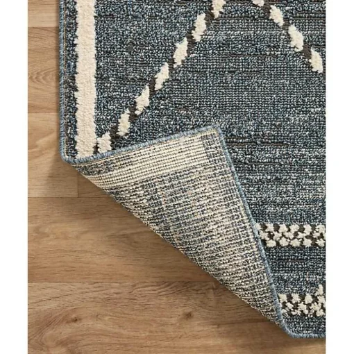Denim Asymmetrical Tufted Area Rug, 7x10