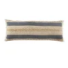 Denim Blue Braided Stripe Lumbar Pillow