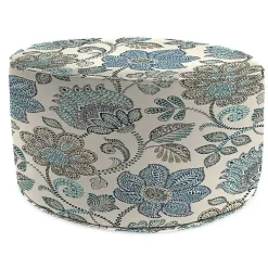 Denim Busan Round Outdoor Pouf