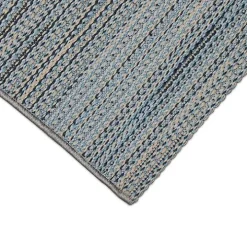 Denim Woven Lines Indoor/Outdoor Accent Rug, 2x2