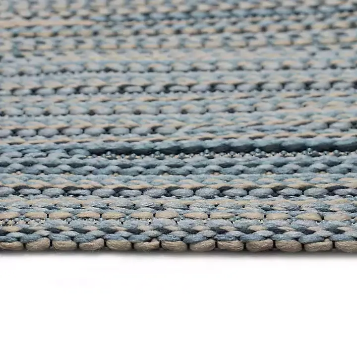 Denim Woven Lines Indoor/Outdoor Runner, 1x4