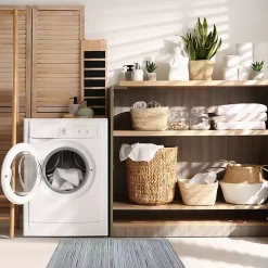 Denim Woven Lines Indoor/Outdoor Accent Rug, 2x2