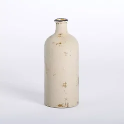 Distressed Cream Ceramic Table Vase