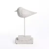 Distressed Ivory Bird Figurine, 13 in.