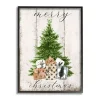 Distressed Merry Christmas Tree Wall Plaque