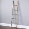 Distressed Natural Leaning Ladder