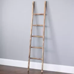 Distressed Natural Leaning Ladder