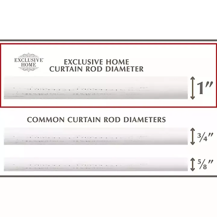 Distressed White Duke Curtain Rod, 120 in.