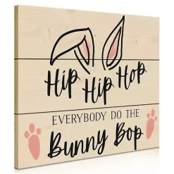 Do the Bunny Bop Wood Wall Plaque