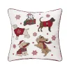 Dogs in Christmas Sweaters Throw Pillow
