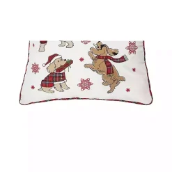 Dogs in Christmas Sweaters Throw Pillow
