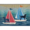 Dogs on Sailboats Indoor/Outdoor Rug, 3x4