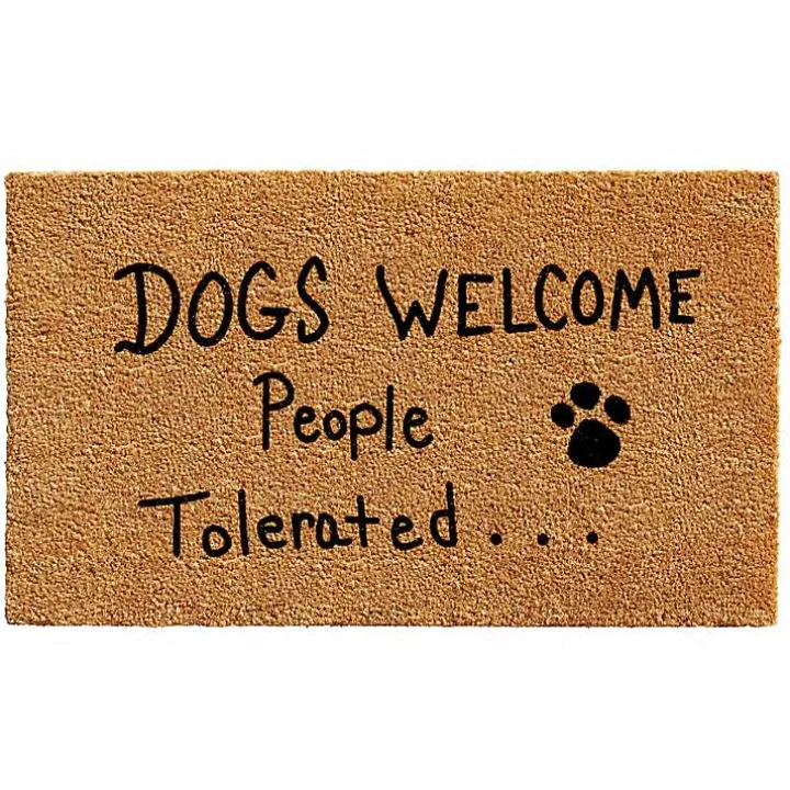 Dogs Welcome Coir Doormat