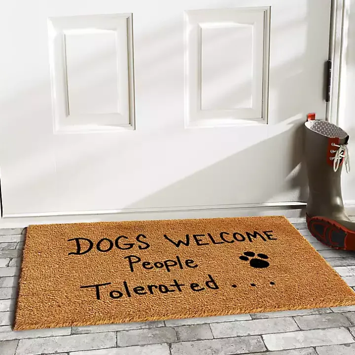Dogs Welcome Coir Doormat