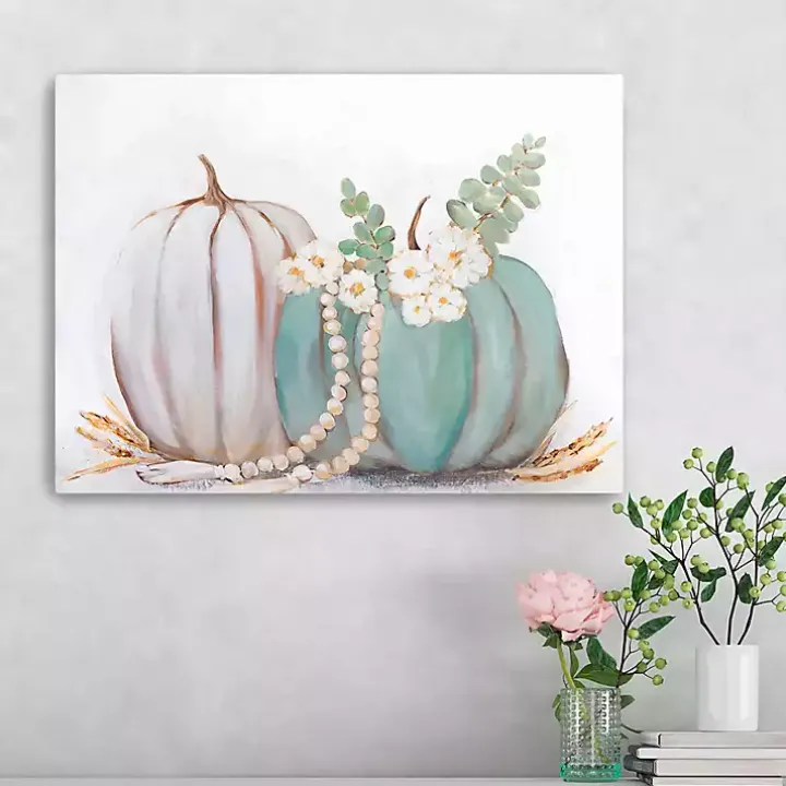 Double Pumpkins Canvas Art Print