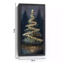 Dreamy Christmas Tree Framed Canvas Art, 22x42 in.
