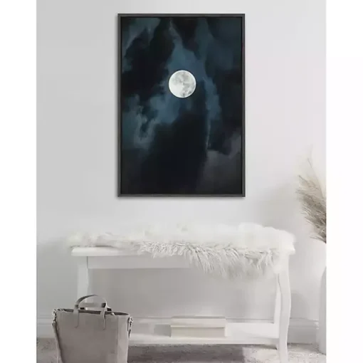 Driftless Moon Framed Canvas Art Print
