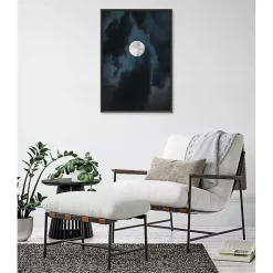 Driftless Moon Framed Canvas Art Print