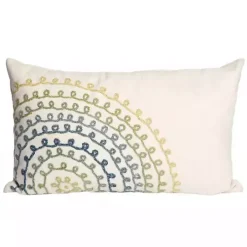 Earthy Ivory Lamontage Swirl Outdoor Lumbar Pillow