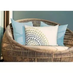 Earthy Ivory Lamontage Swirl Outdoor Lumbar Pillow